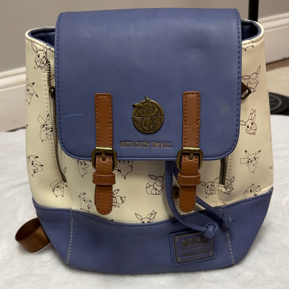 Loungefly Blue and Cream Pokémon Backpack
